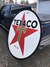Texaco Porcelain Sign 6ft Double Sided RARE Antique 1958 picture