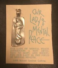1964 Our Lady of Mental Peace VINTAGE Pendant Charm in ORIGINAL Package picture