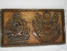 vintage wood plaque wall hanger Honduras United States of America 10