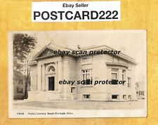 CT South Norwalk 1913 antique RPPC postcard public library CONN picture