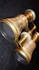 Antique La maire Mother of Pearl /Brass French Style Opera Glasses picture
