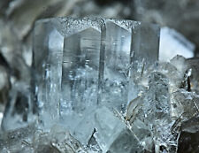 300 Gram Superb Quality Transparent Terminated Aquamarine Crystal On Mica Matrix picture