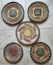 Vintage Hopi Indian Basket Plaques - Lot of 5 - Authentic and Wonderful picture