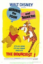 WINNIE THE POOH AND TIGGER TOO MOVIE POSTER Folded 27x41 Disney Animation 1974 picture