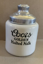 Antique Coors Milk Golden Malted Milk Porcelain Container picture