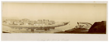 France, entrance to the port of Dieppe vintage albumment print, period print,  picture