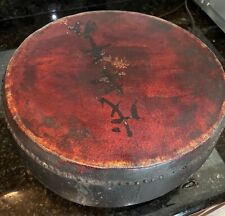 Antique Large Japanese Ceremonial Drum 14” Dia. X 7” High Stamped, MB587 picture