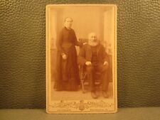Victorian Antique Cabinet Card Photo of an Older Couple picture