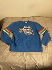Walt Disney World Retro Rainbow Spellout Graphic Sweatshirt Size Small NWT picture
