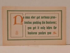 Roycroft Elbert Hubbard Early 1900s Motto Card - Antique Arts & Craft Era picture