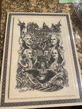 RARE VINTAGE JK THOMPSON JR. ETCHED MARBLE 1975 BICENTENNIAL OF UNITED STATES picture