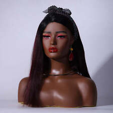 Mannequin Dark Skin Head Jewelry Display Bust picture