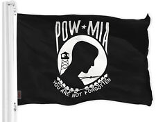 G128 - POW/MIA Black Flag You Are Not Forgotten Prisoner of War 150D Polyester picture
