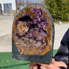 7.21LB Natural Amethyst geode quartz cluster crystal specimen Healing picture