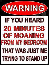 Warning If you Heard Me Moaning Metal Sign 9