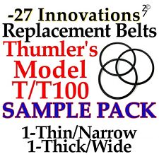SAMPLE PACK Replacement Drive Belts Thumlers Rock Tumbler Model T-100 Thin &Wide picture