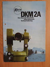 KERN SWISS DKM2-A Theodolite Surveying Brochure Leaflet 1986 English Vintage  picture