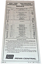 OCTOBER 1969 PENN CENTRAL FORM 16 WILLIAMSPORT BUFFALO PUBLIC TIMETABLE picture