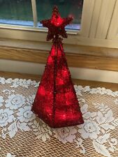 Avon Majestic Lighted Tree - New In Box  Complete With Batteries Sparkling Red picture