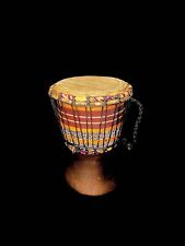 AFRICAN Vintage Hand Carved Antique Tribal African Percussion Djembe Kambala2382 picture