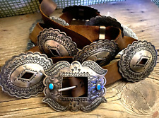 Sterling Silver Concho Belt c 1988 by Sundance & RRL Artist Adrienne Teeguarden picture