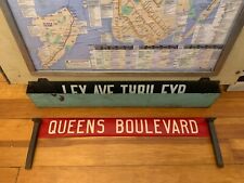 1958 NYC BROOKLYN BUS ROLL SIGN CROSSTOWN DEPOT QUEENS BOULEVARD FOREST HILLS NY picture