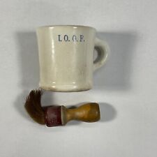 Vintage International Order of Odd Fellows Shaving Mug and Cream Brush picture
