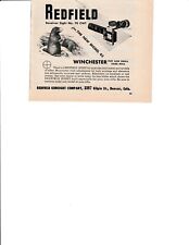 Redfield Gunsight Co Print Ad 1949 70 CWT Rifle Gunsight Denver CO  picture