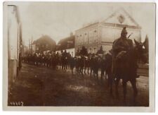 WWI French Dragoon Cavalry Ridding Through Village 5x7 M. Rol Original Photo #2 picture