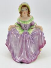 Vintage Coalport Doris porcelain figurine made in England purple green 4.5