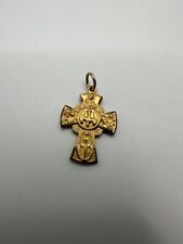 Vintage 14k GF Catholic Cross Call Priest 2.2cm Medal picture