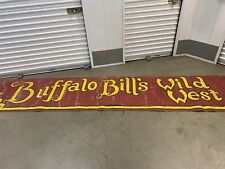 🔥 Historic Antique Cowboy BUFFALO BILL Wild West Painted Sideshow Banner, 1930s picture