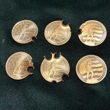 Set Of 6 Pure Copper Live Shot Coins picture