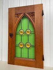 A Stunning Thick Gothic Revival Stained glass door panel (2) picture