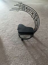 Vintage piano shaped metal candle holder With Floating Musical Notes picture