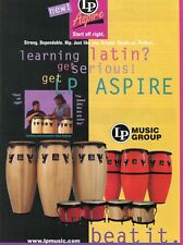 2000 Print Ad of LP Latin Percussion Aspire Congas w Raul Rekow of Santana picture