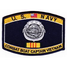USN NAVY WEAPONS SPECIALITY RATING COMBAT BOAT CAPTAIN VIETNAM SERVICE PATCH picture