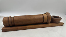 Vintage Wood Wooden Kaleidoscope 11.5” With Stand and Extra Lens picture