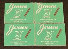 4x jensen long life osmium tip phonograph stylus needles  3-speed 33 45 78 NOS picture