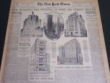 1930 OCTOBER 5 NEW YORK TIMES REAL ESTATE - NEW BUILDING ERA OPENING - NT 6998 picture