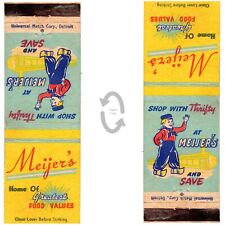 Vintage Matchbook Cover Meijer's Grocery store Dutch boy 1950s Michigan picture