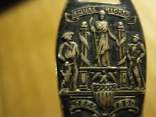 Rare Antique Wyoming Collectible Souvenir Spoon Equal Rights1869 - 1890 Sterling picture