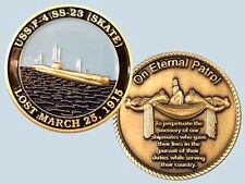 ON ETERNAL PATROL USS SKATE SS-23 SUBMARINE LOST MARCH 25, 1915 CHALLENGE COIN picture