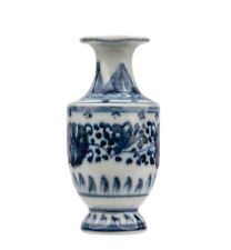 A Chinese Blue & White Porcelain Scroll Decorated Bottle Vase picture