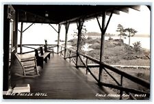 c1940's Lake Breeze Hotel Eagle Harbor Michigan MI RPPC Photo Vintage Postcard picture