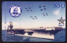 $50. USS Abraham Lincoln Aircraft Carrier & Jet Squadrons. 0 SPECIMEN Phone Card picture