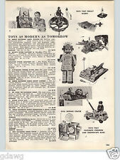 1957 PAPER AD Toy Mr Atom Robot Nylint Canno Hiller's Flying Platform Wen-Mac picture