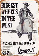 Metal Sign - 1964 Vespa 50 - Vintage Look Reproduction picture