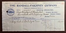 1902 Randall-Faichney Company, Surgical Instruments, Sudbury St, Boston Invoice picture