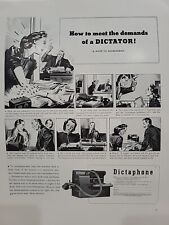 1939 Dictaphone Fortune Magazine Print Advertising Dictator Panels Secretary picture
